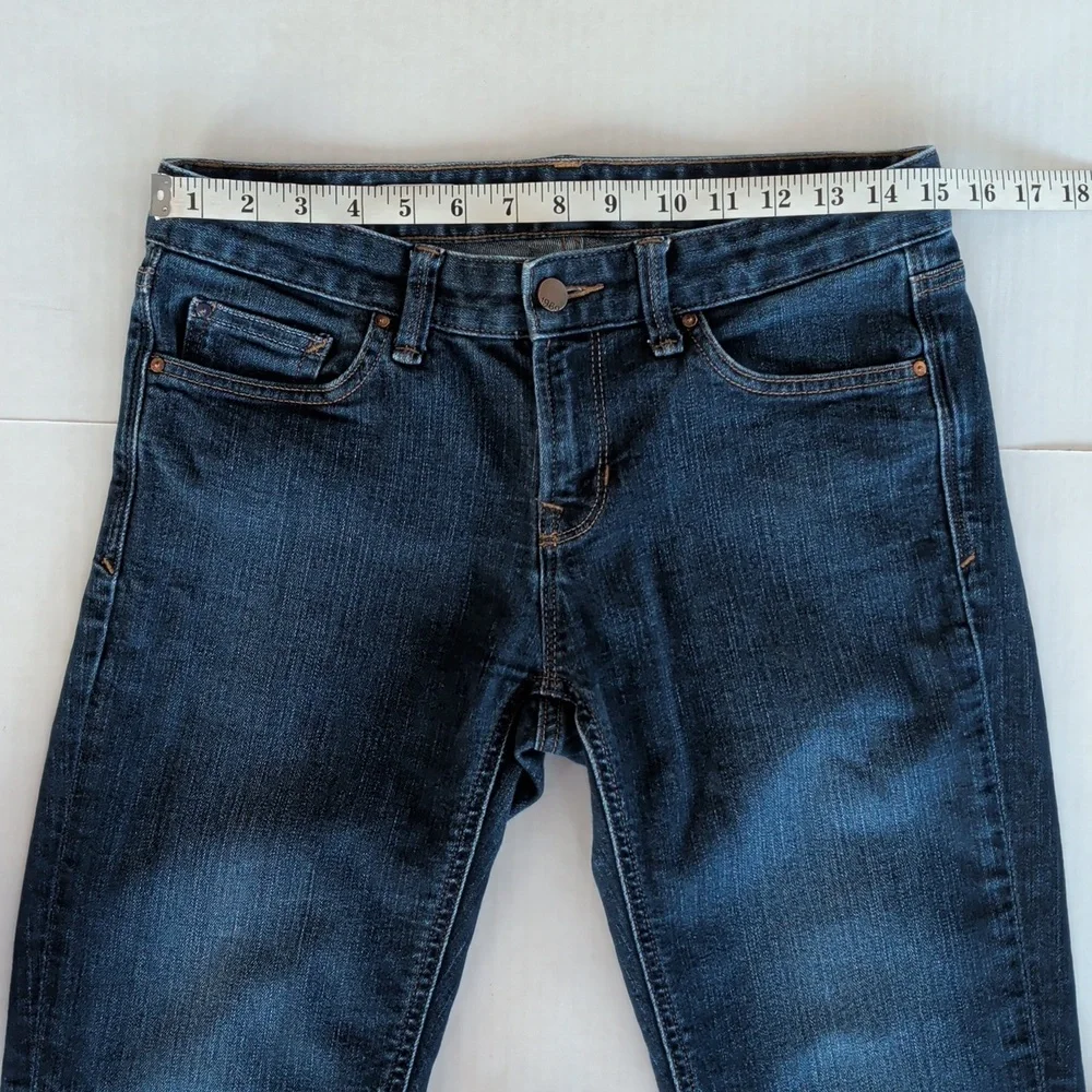 Gap 1969 Real Straight Leg Denim Jeans 28R Dark Wash Blue Pockets - Picture 10 of 16